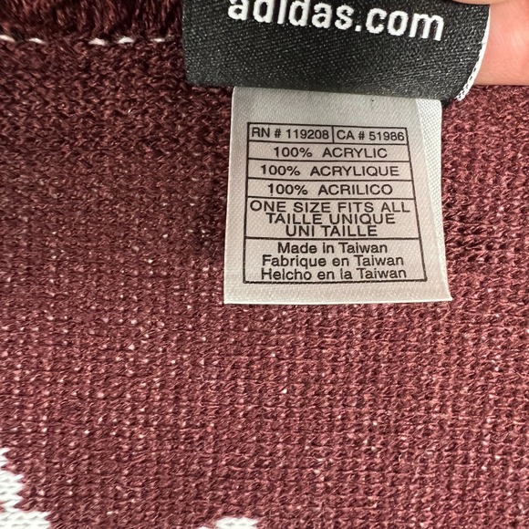 Adidas Unisex One‎ Size Gray Maroon Red Texas A&M Aggies Football Scarf NWT - Picture 4 of 6